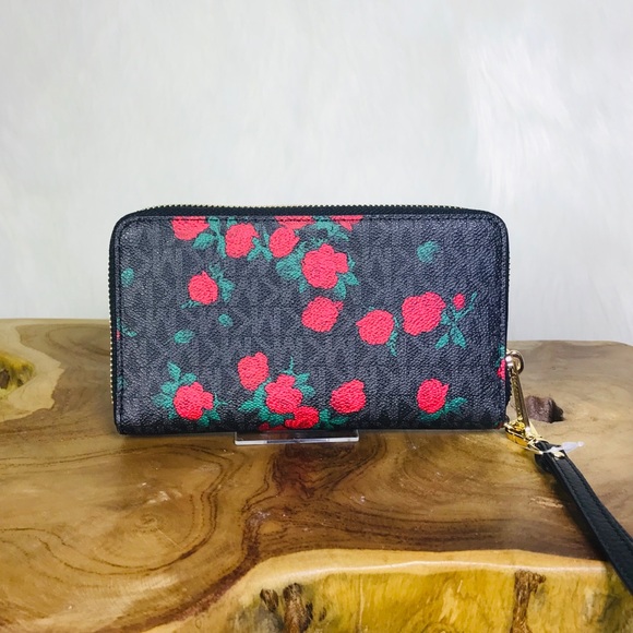 Michael Kors Large Flat Phone Case Floral Wallet - Picture 4 of 8